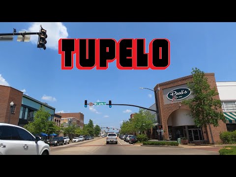 [4k]Driving through Tupelo, Mississippi- Elvis' childhood street and downtown. Kelly's Street
