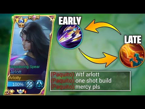 ARLOTT NEW ONE SHOT BUILD🔥 NEW BROKEN FIRST ITEM FOR EARLY AND LATE GAME BRUTAL DAMAGE | MLBB