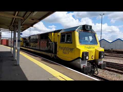 70017 departing Eastleigh.