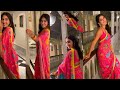 Sara Ali Khan Look So Beautiful In Saree Sara Shared Video Some Pictures See Video Saraalikhan