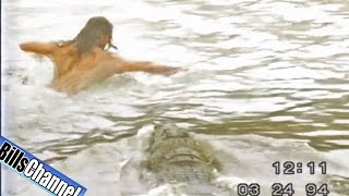 CROCODILE ATTACKS MAN IN WATER  - Real or Fake?