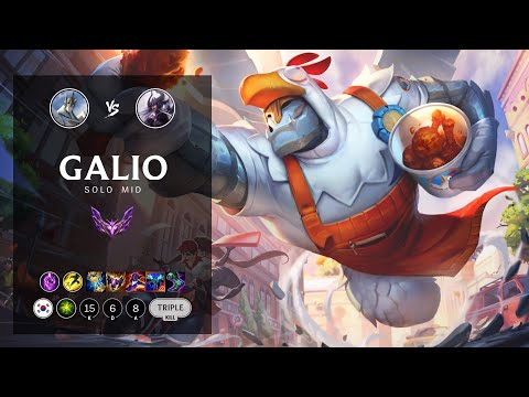 Galio Mid vs Syndra - KR Master Patch 12.20