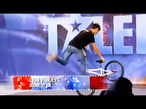 Akrobacije na biciklu -  Hrvatski Super talent 2011.(audicija) - Leon Vignjević