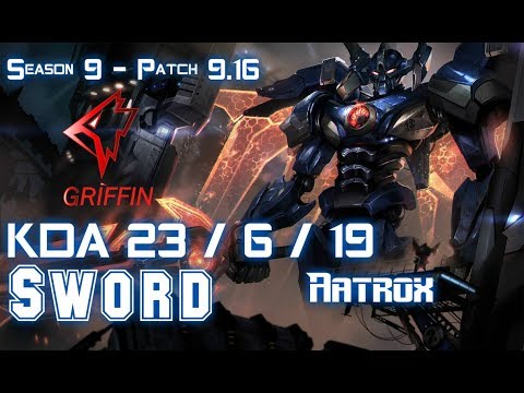 GRF Sword AATROX vs SINGED Top - Patch 9.16 KR Ranked