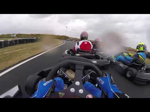 Club 100 2018 Elite Sprints Round 7 Ellough Park Heat 1 Onboard Kart 24