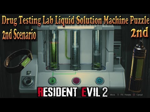 Resident Evil 2 Remake 2nd Scenario Drug Testing Lab Liquid Solution Machine Puzzle Guide