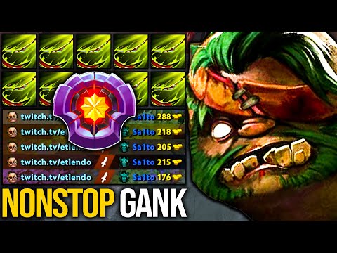 Nonstop Gank - Nonstop Hooks!!! This Pudge So Annoying [2 Games] | Pudge Official