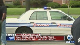 Prisoner captured after mistakenly released in Oakland County