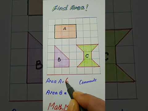 Finding Area by square grid#MathMarrow#Math shorts#Area in squares#Square units