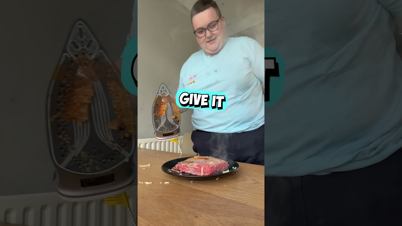 She Cooked The Raw Meat With An Iron 😳 (@candyscookingofficial/TT)