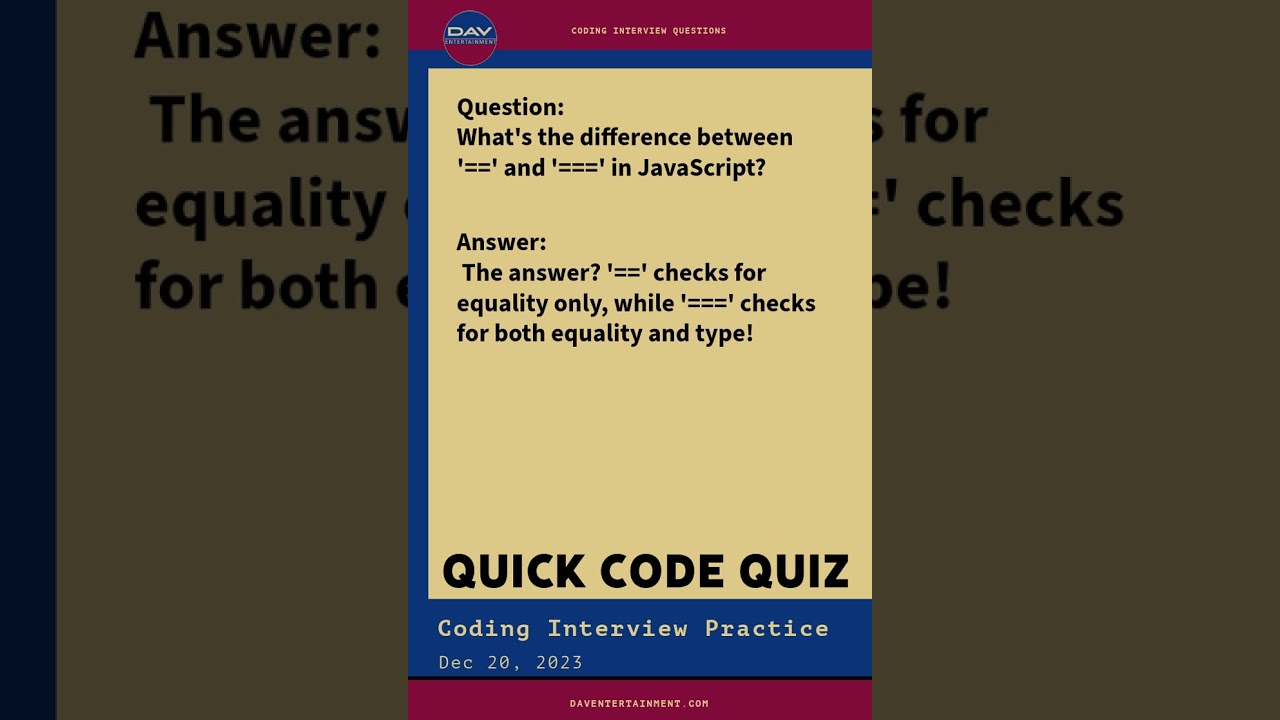Mastering JavaScript: Quick Code Quiz on Abstract Equality Comparison  #CodeQuiz #JavaScriptEquality
