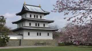 preview picture of video '北海道　松前城の桜 - Matsumae Castle, Hokkaido, Japan'