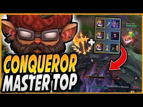 New Conqueror makes Heimerdinger the KING of Toplane! Broken damage and even more broken healing!