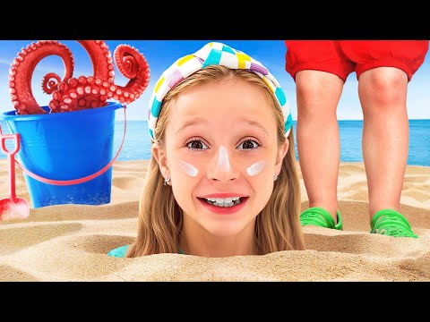 Nastya explains to her little friends how to behave in public placese