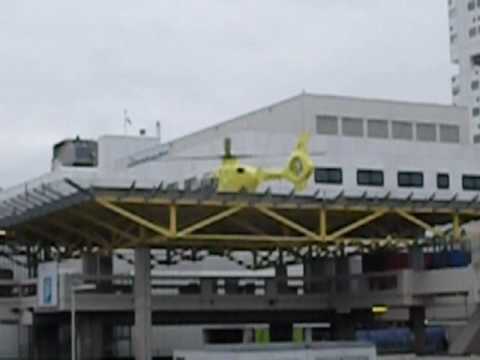 A1 AMBU LFL02 HELI Havenweg  s'Gravendeel Aankomst EMC en vertrek vanaf EMC