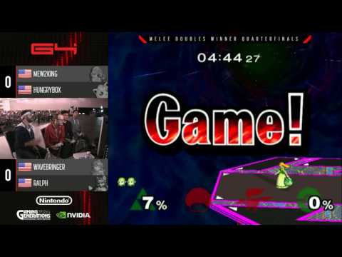 Genesis 4 SSBM - Mew2king & Hungrybox Vs. Wavebringer & Ralph - Smash Melee Doubles Winners Quarters
