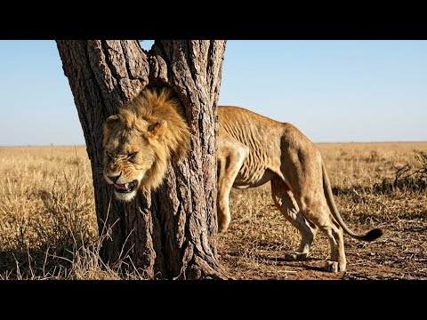 A Woman Finds a Lion Trapped in a Tree Hole — What Happens Next Is Unbelievable 🦁😱