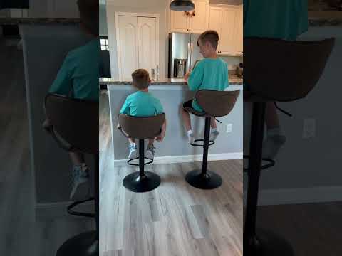 PHI VILLA Counter Height 360 Degree Adjustable Swivel Square Bar Stools