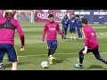 FC Barcelona training session: Attention switches back to Champions League