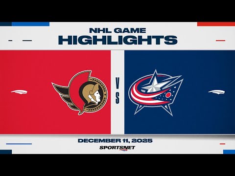 NHL Highlights | Senators vs. Blue Jackets - December 11, 2025