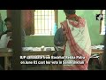 Sandeshkhali Voting News | BJP Candidate From Basirhat Rekha Patra Casts Her Vote In Sandeshkhali - Video