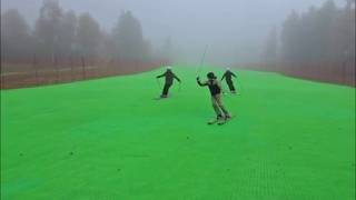 Belluno, la nuova pista da sci sintetica sul Nevegal: il video delle prime discese