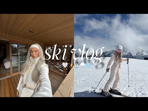 my first EVER ski trip ⛷️🤍✨ in the French alps! | skiing & apres ski ⭐️