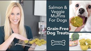 Salmon & Broccoli Muffins For Dogs (Grain-Free Dog Treat Recipe) | Proud Dog Mom
