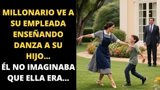 MILLONARIO VE A SU EMPLEADA ENSEÑANDO DANZA A SU HIJO, ÉL NO IMAGINABA QUE ELLA ERA…