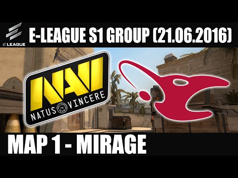 Natus Vincere vs Mousesports | Map 1 (Mirage) Finals E-LEAGUE Group E (21.06.2016) [CSGO]