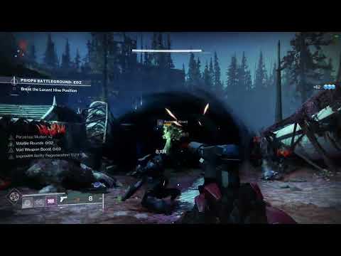 Void burn, heavyweight buff, and volatile rounds with Crown Splitter is violent art