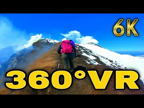 360° VR Hidden Volcano Path Mount Etna Walkin Day Tour #04 Sicily Italy  6K 3D Virtual Reality HD 4K