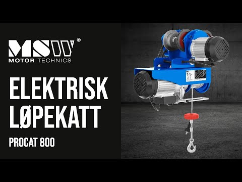 video - Elektrisk løpekatt - 800 kg