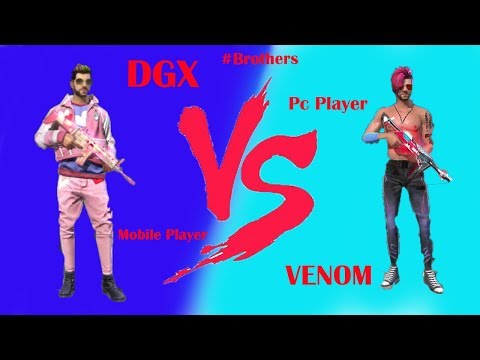 DGX vs Venom [Pc vs Mobile] Free Fire Challenge | 1 vs 1 | Clash Squad Match | Custom Room FF