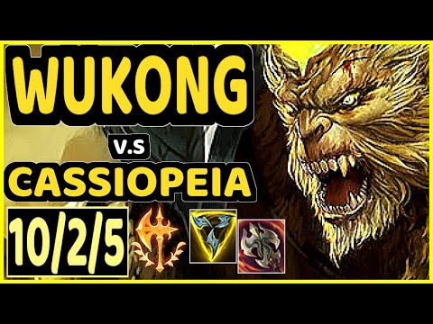BWIPO (WUKONG) vs CASSIOPEIA - 10/2/5 KDA TOP GAMEPLAY - EUW Ranked DIAMOND