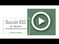 Mishary Al-Afasy - Surah 102 At-Takathur ...