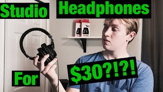 Video thumbnail for Can $30 Studio Headphones Sound Good? Mackie MC-100 Headphones by Allegro Music