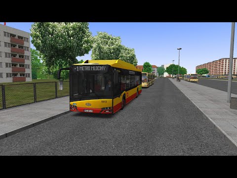 (OMSI 2) Linia E8 do Metro Młociny Solaris Urbino 12 IV Electric (1913 MZA Warszawa) Warszawa