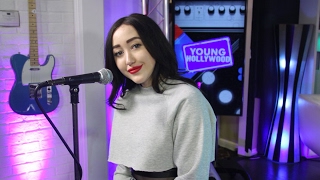 Noah Cyrus performing Make Me (Cry) acoustic on Young Hollywood.
