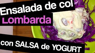 ENSALADA de COL MORADA con yogur | Recetas saludables