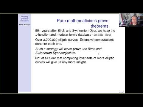 Kevin Buzzard | Teaching proofs to computers