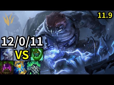 Volibear Jungle vs Zac - KR Master | Patch 11.9