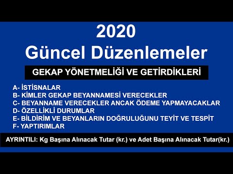 Gekap Yönetmeliği ve Getirdikleri