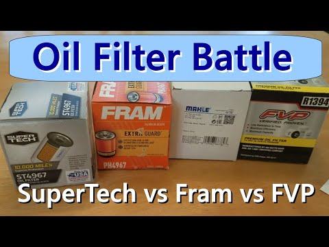 Oil Filter Battle - FVP vs Fram vs Supertech with Surprise Winner