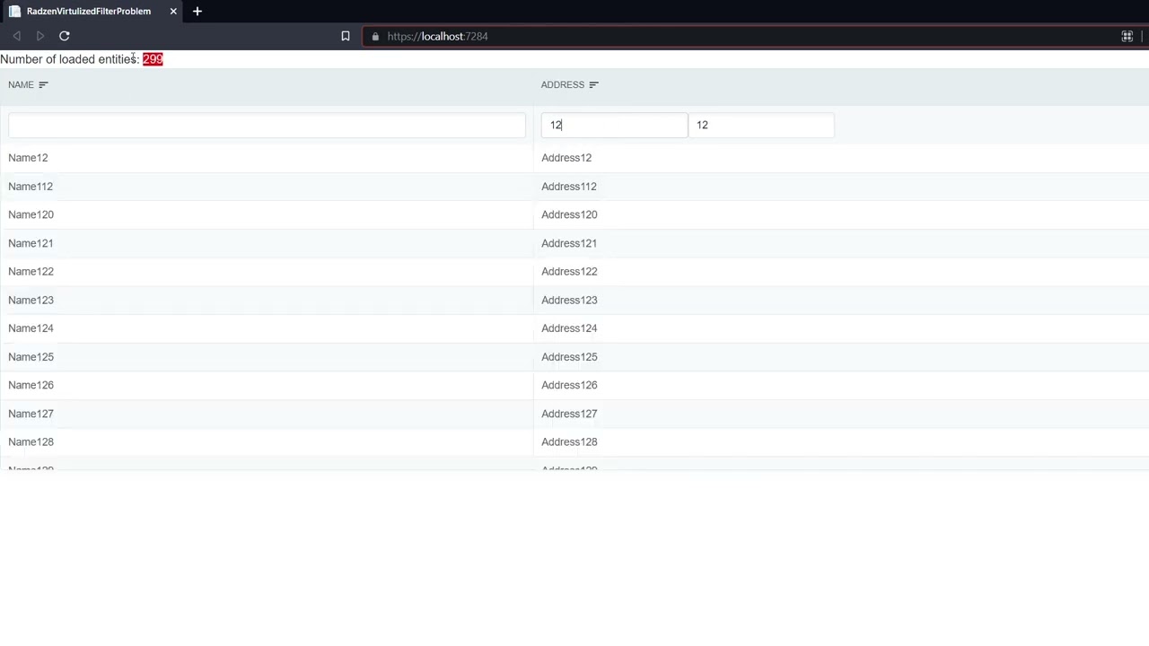 Custom filter crashes virtualized Blazor DataGrid - Blazor Server - Radzen