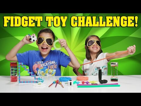 BLINDFOLDED FIDGET TOY CHALLENGE!!! Kids React to Fidget Toys! Video