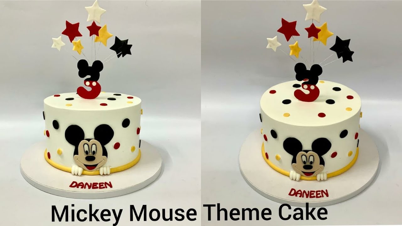 Tutorial for Mickey Mouse theme accents for cake decorations