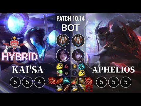 APK HyBrid Kai'Sa vs Aphelios Bot - KR Patch 10.14