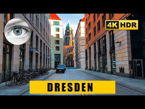 Dresden walk 4k HDR - Neumarkt - Frauenkirche - Elba - Saxônia - Alemanha 🇩🇪ASMR