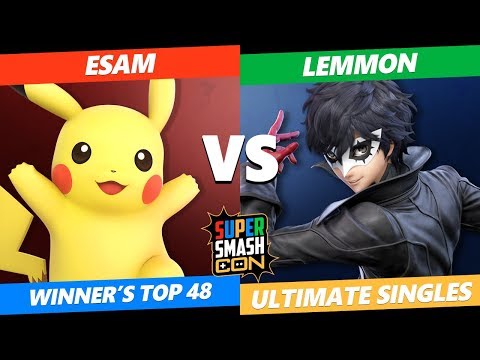 SSC 2019 SSBU - PG ESAM (Pikachu) VS  Lemmon (Joker) Smash Ultimate Winner's Top 48